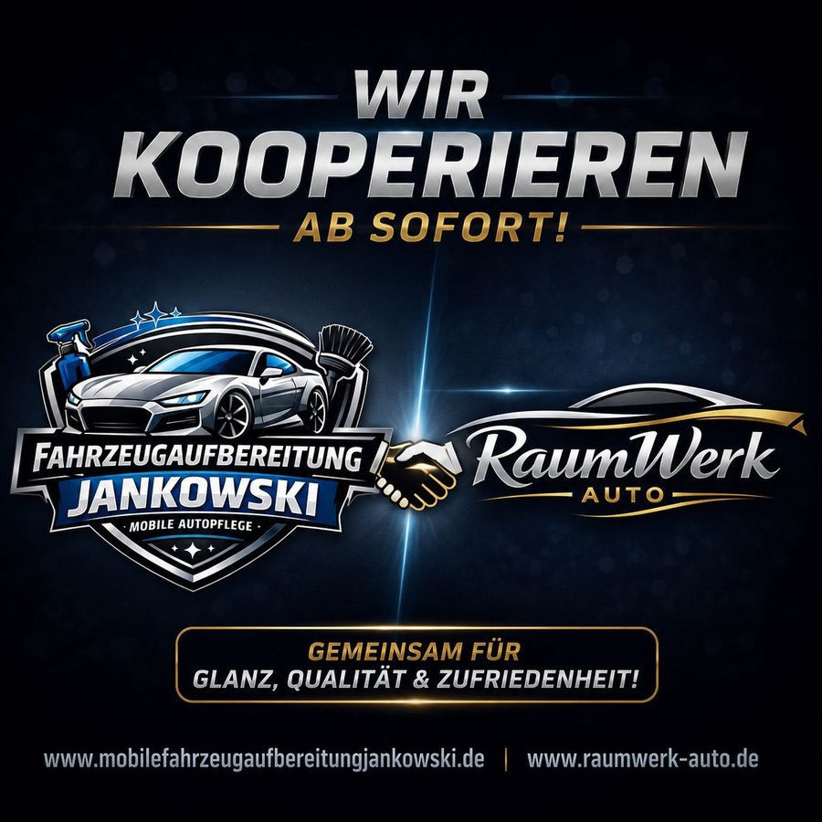 Kooperation RaumWerk Auto und Fahrzeugaufbereitung Jankowski